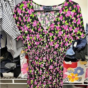 ModCloth Raspberry MIDI Dress size Small